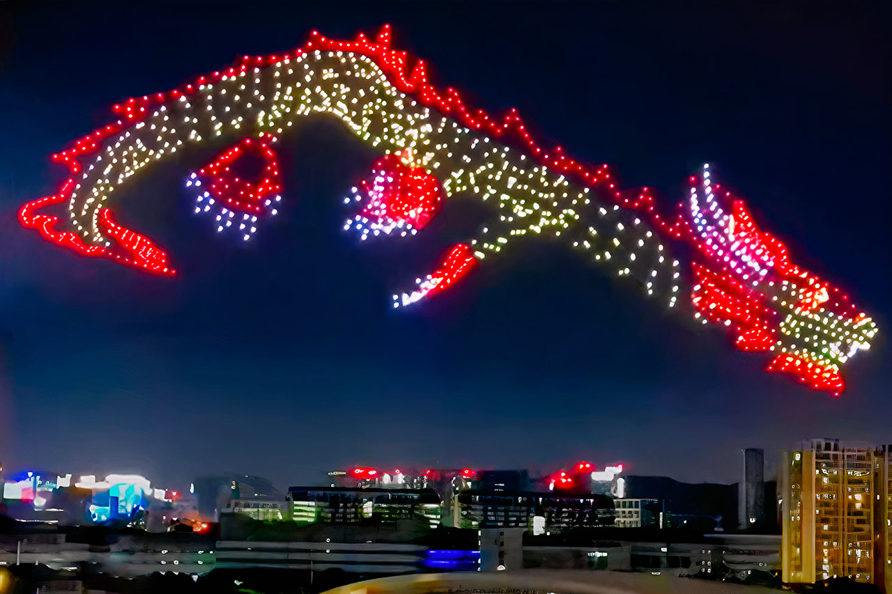 Drone chinese show year light